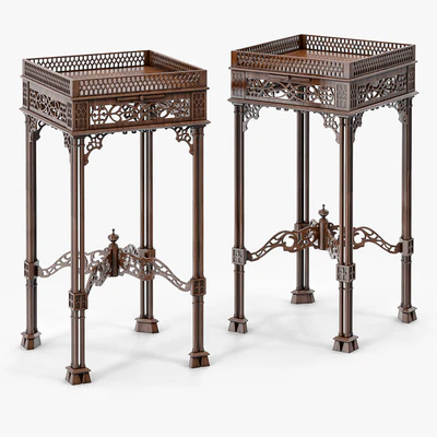 Jonathan Sainsbury Chippendale Fret Bedside Table — Ver 1