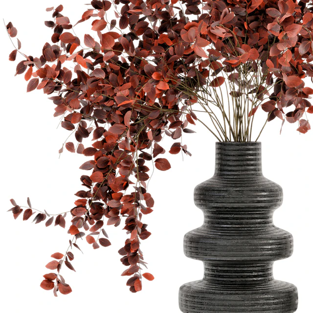 Indoor Dry Plants in rusty Concrete Pots - Set 80 — Descargar