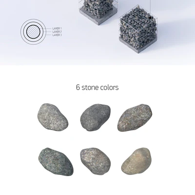 Modern barbecue from gabion 3 — Ver 2