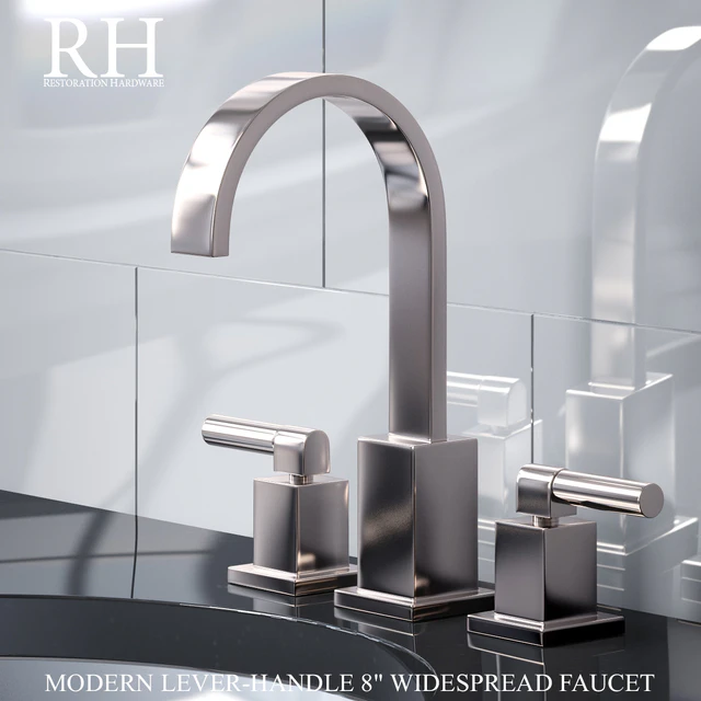 MODERN LEVER-HANDLE 8in WIDESPREAD FAUCET — Скачать