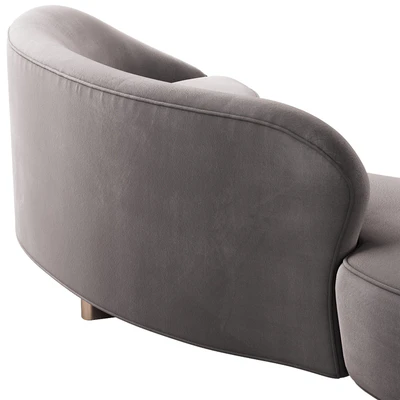 005 Serpentine sofa with arm by Vladimir Kagan — Ver 3