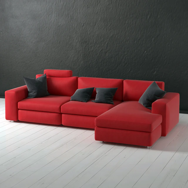 Sectional fabric sofa. — Descargar