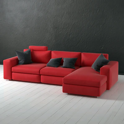 Sectional fabric sofa. — Ver 1