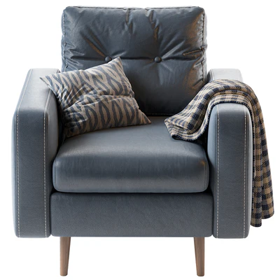 Кресло Динс Leather Blue — Вид 5