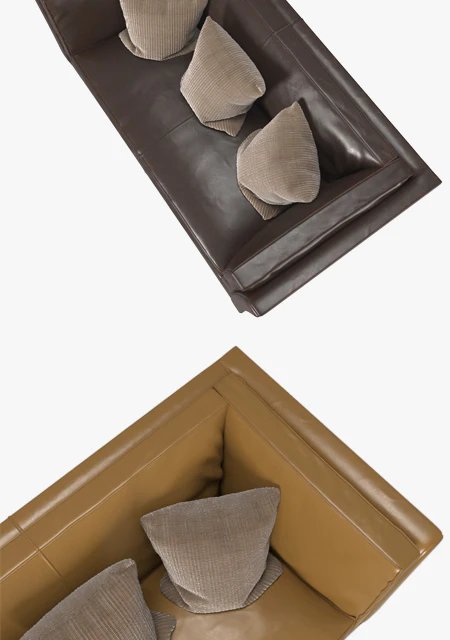 Crate & Barrel - Brooks Leather Settee — Скачать