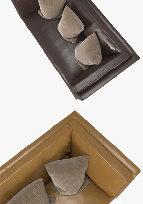 Crate & Barrel - Brooks Leather Settee — Вид 2