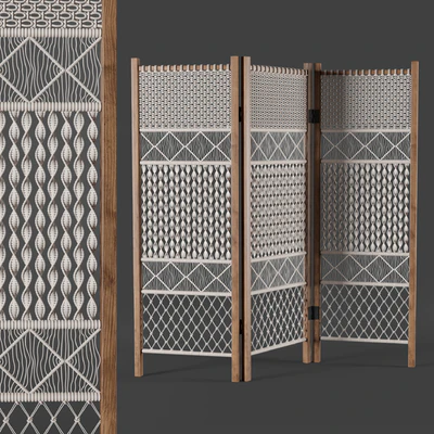 Macrame room divider — View 1