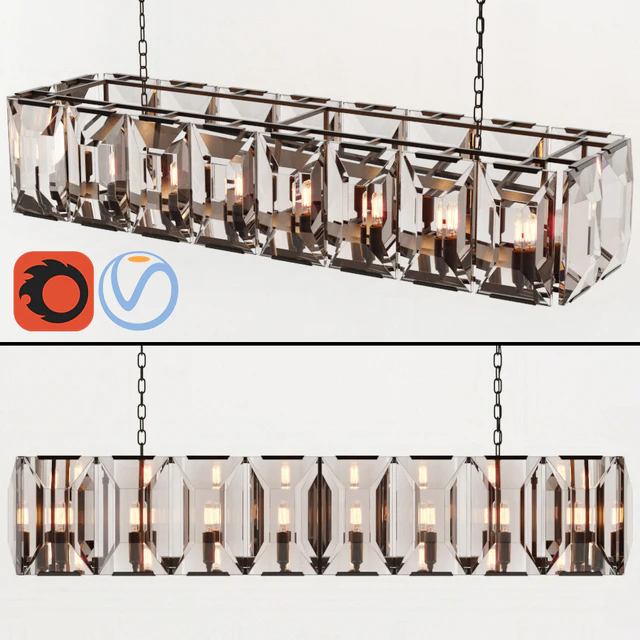 RH HARLOW CRYSTAL RECTANGULAR CHANDELIER 55 — Descargar