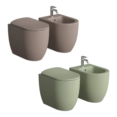 Floor Standing Toilet and bidet Artceram MONET — Ver 2