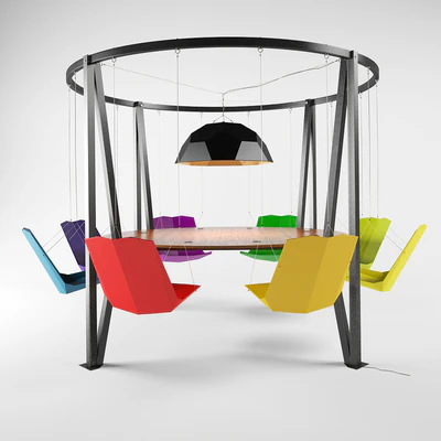 King Arthur round swing table — Вид 1