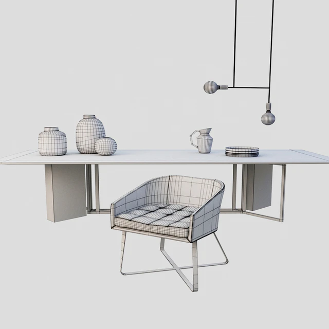 Plinto table and Lolyta chair — Descargar