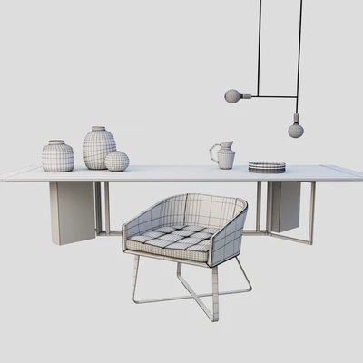 Plinto table and Lolyta chair — Ver 3