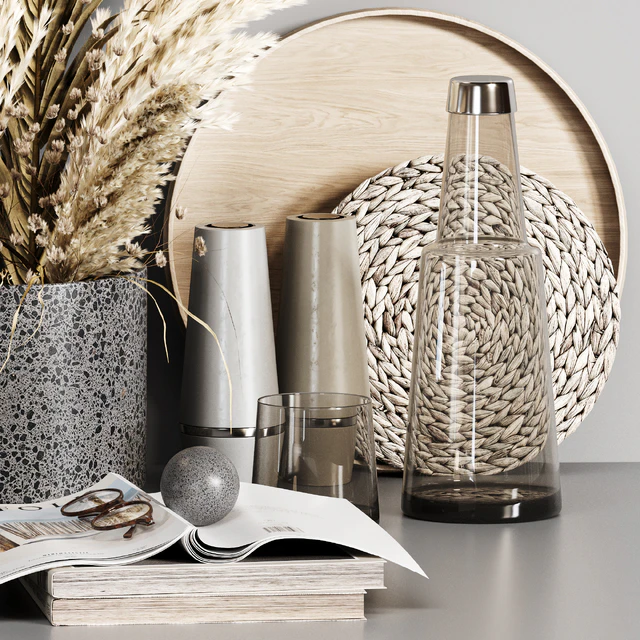 Kitchen accessories 024 with dried plants — Скачать