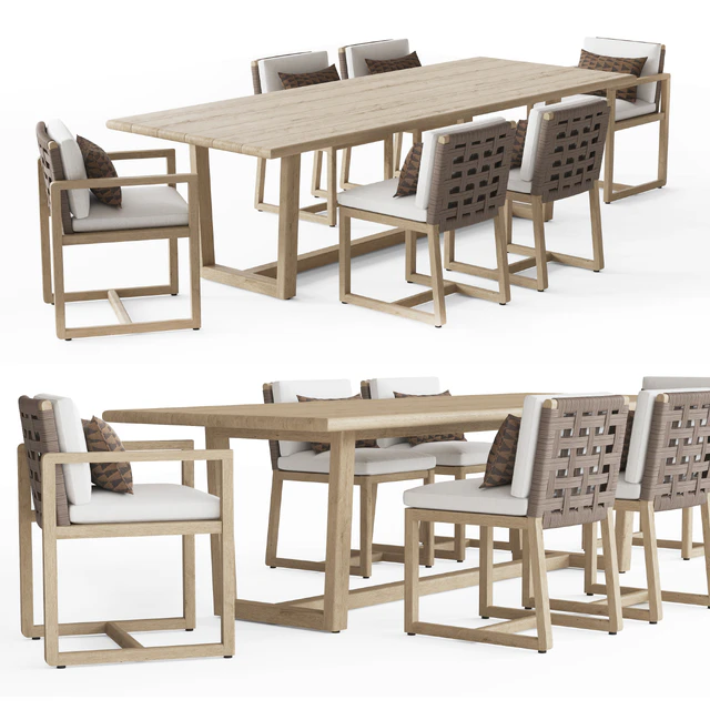 RH BELIZE TEAK RECTANGULAR DINING TABLE — Скачать