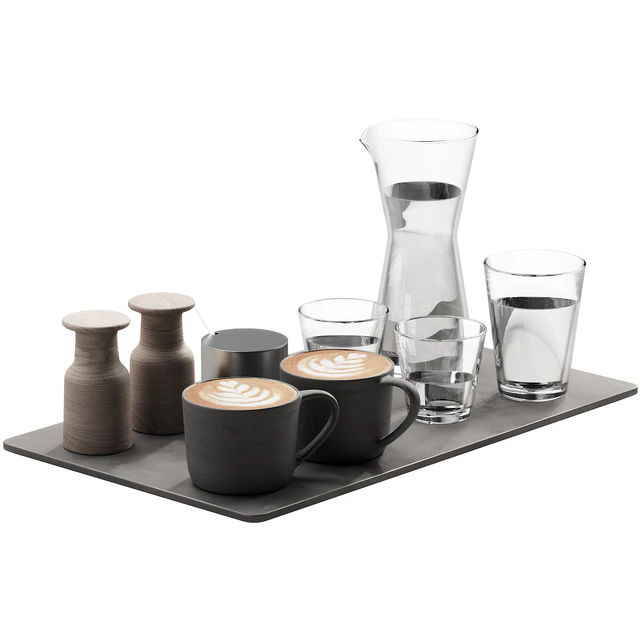 134 eat and drinks decor set 04 coffee and water 04 — Скачать