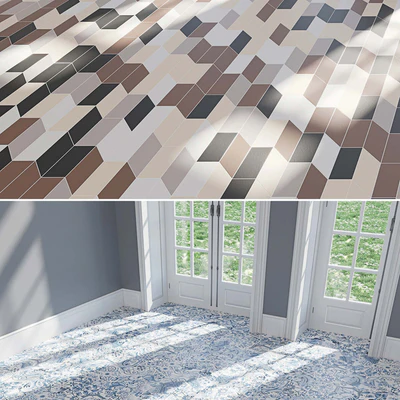 EQUIPE Chevron/Patchwork Lisboa/Blanco/Crema/Gris/Marron/Negro — Вид 3