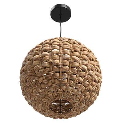 Woven Pendant Lamp Brown SIWAZE — Ver 4