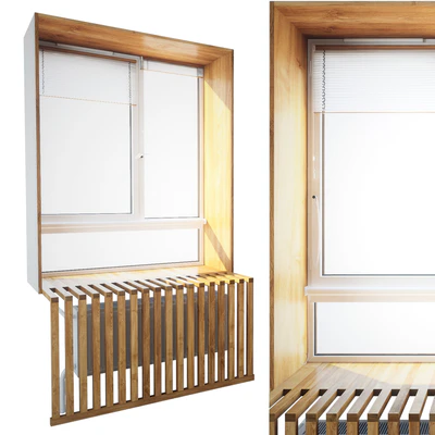 Window with wooden slopes — Ver 1
