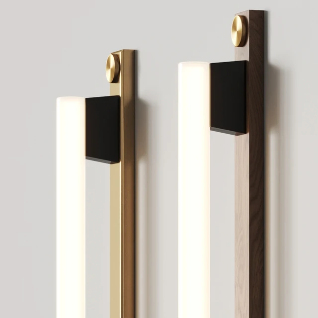 Asaf Weinbroom Linestra 110 Oak & Brass Wall Lamps — Скачать