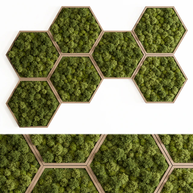 Hexagon Green Wall Panel - Set 79 — Descargar