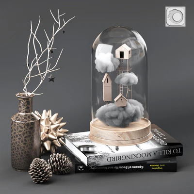 Cloche glass decorative — Ver 3