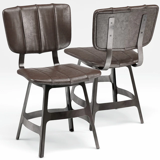 Robertson Espresso Brown Leather Dining Chair — Descargar