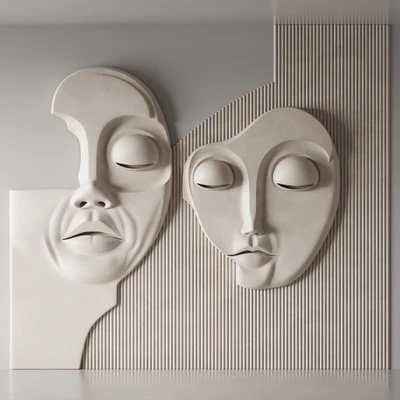 3d wall panel of the Face — Ver 3