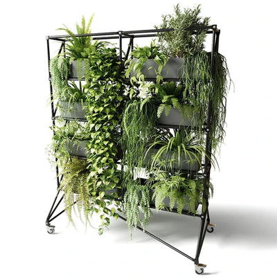 Mobile rack with plants — Ver 1