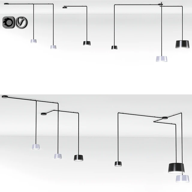 Vibia TUBE Pendant Lamp LED Aluminium Lamp — Скачать