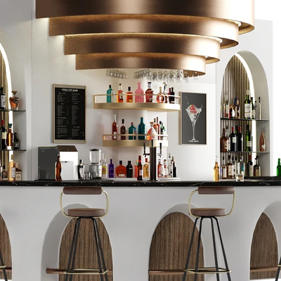 Bar 14 Curve Bar (110 Bottles + Bar Objects) — Вид 3