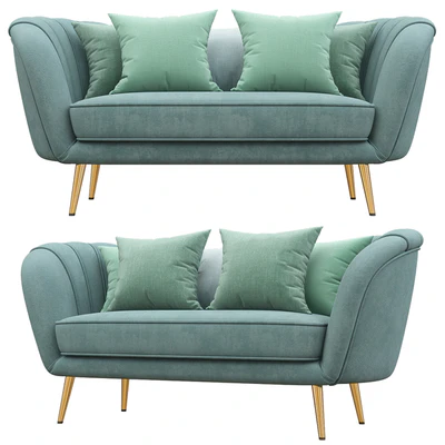 Deals on Alexandrea Velvet Flared Arm Loveseat — Ver 1