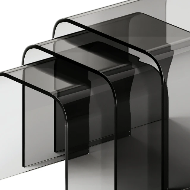 Tonin Casa ANEMONE Glass coffee tables Set — Descargar