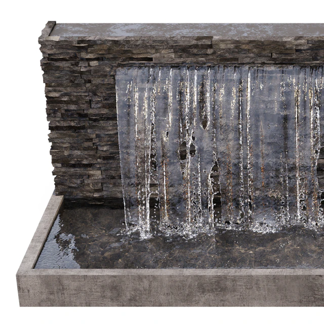 Waterfall fountains rock panel — Descargar