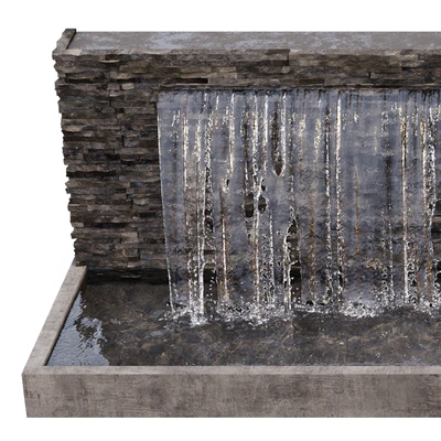 Waterfall fountains rock panel — Ver 6
