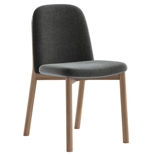 Julie upholstered ash wood chair — Скачать