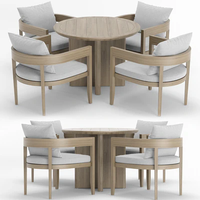 RH Outdoor Baimain round table-chair — Ver 1
