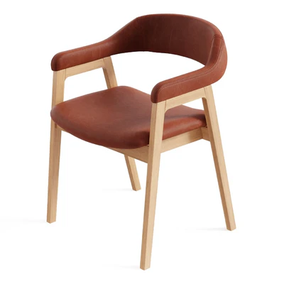 John Lewis and Partners Santino Dining Armchair TanOak — Вид 4