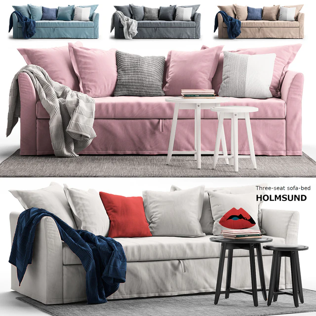 Three-seat sofa-bed HOLMSUND Ikea / ХОЛЬМСУНД Икеа — Скачать