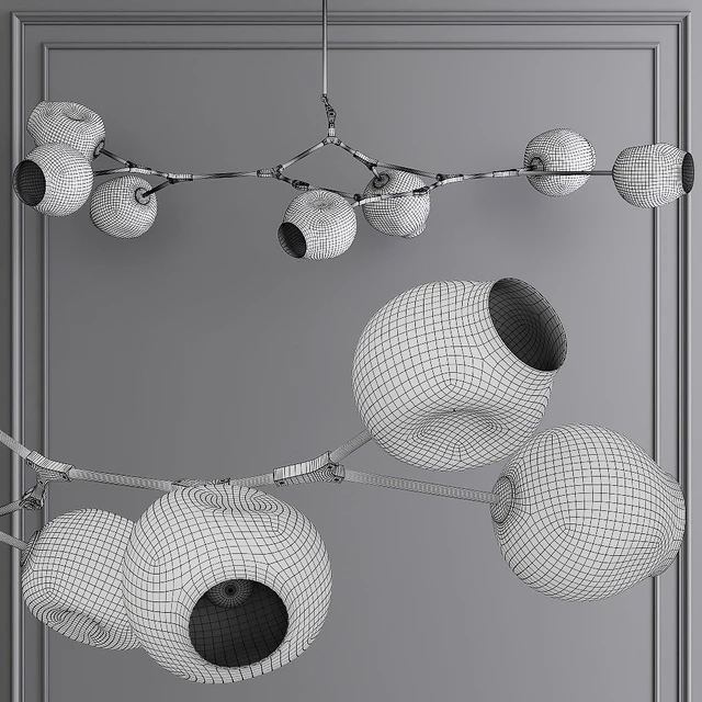 7-globe Branching Bubble Satin Nickel and Clear Glass — Descargar