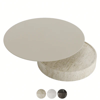 DE LA ESPADA LAUREL COFFEE TABLE IN MARBLE — Ver 6
