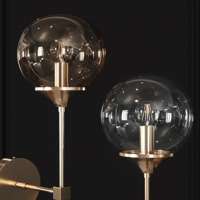 Retro Long Pole Brass Contemporary Wall Sconce — Ver 5