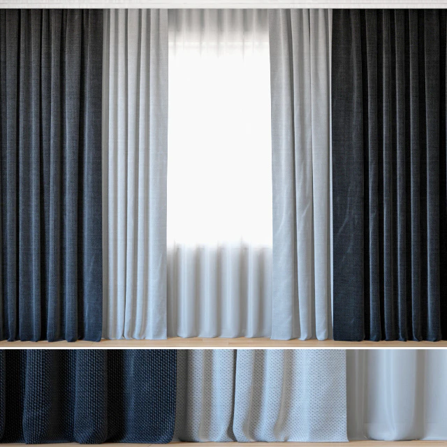 Curtains 91 | Curtains with Tulle | ROHI | Topia — Скачать
