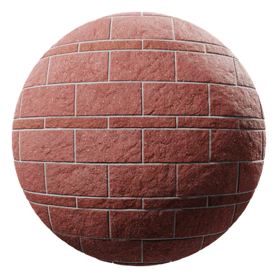 concrete blocks split face red 001 — Скачать