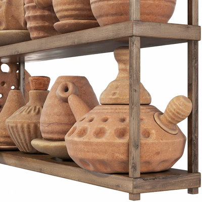 Dishes clay rack n9 / Clay crockery rack No. 9 — Ver 4