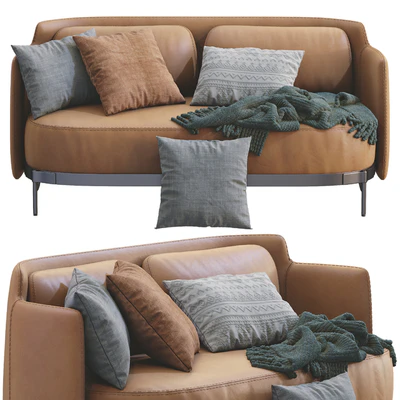 Minotti Tape Leather Sofa — Ver 6