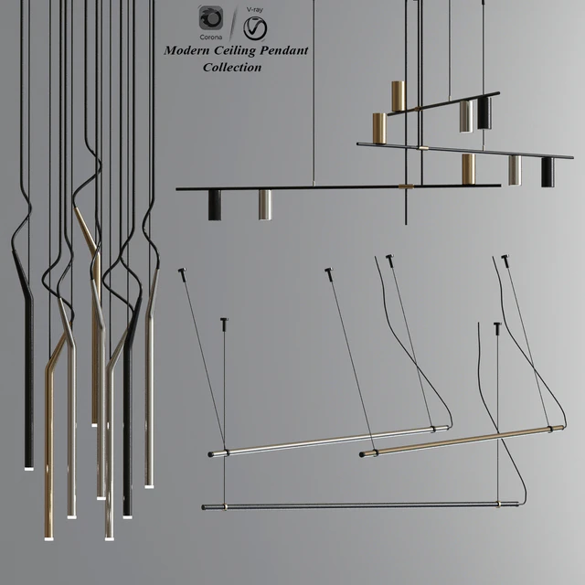 Modern Ceiling Pendant And Suspension Collection — Descargar