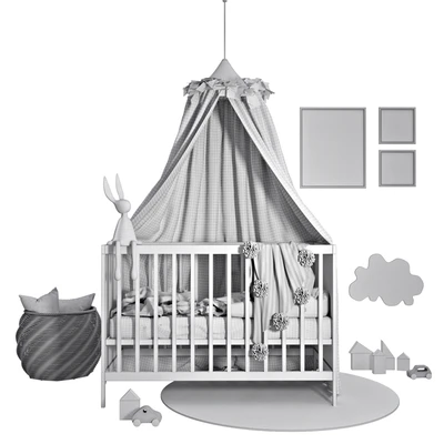 Cot with canopy — Ver 3