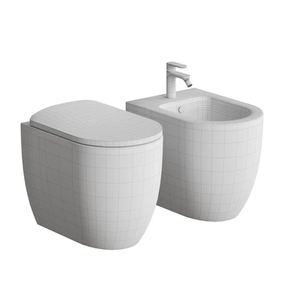 Floor Standing Toilet and bidet Artceram MONET — Ver 3