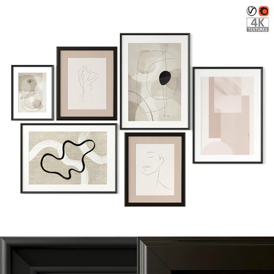 Abstract paintings set — Ver 1