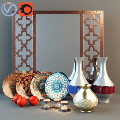 Decorative set in oriental style — Ver 1